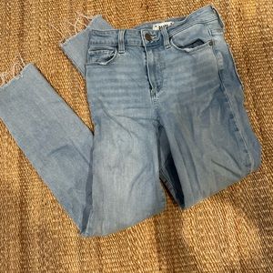 PAIGE Hoxton frayed hem jeans light blue